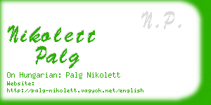 nikolett palg business card